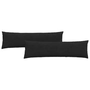 Cuscini da Divano 2 pz | Cuscini per sedie Nero 145 x 40 cm Tessuto