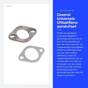 Uscita di Scarico Flessibile Universale in Acciaio Inossidabile - 2 Pollici - 2 Connettori - Aderente - Universale - Miglioramento del Comfort di Guida - Connettore di Uscita di Scarico