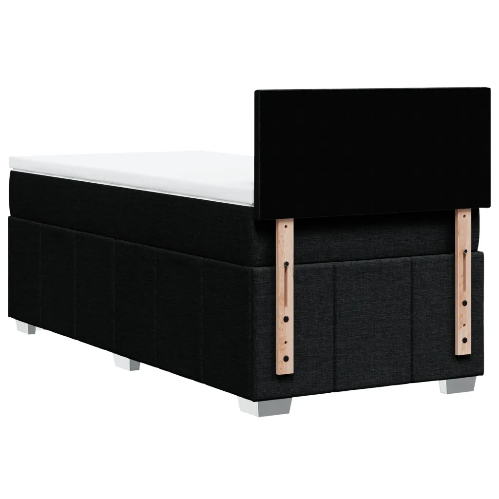 Giroletto a Molle con Materasso Nero 90x190 cm in Tessuto 3286918