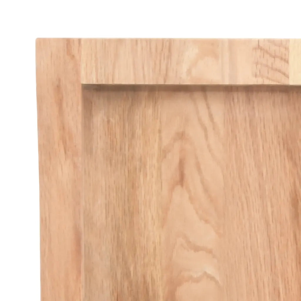 Piano Tavolo Marrone Chiaro 80x60x(2-4) cm Rovere Non Trattato 363945