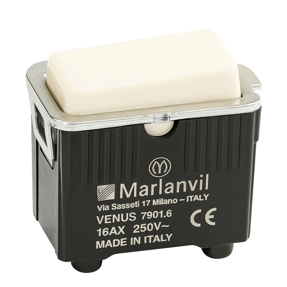 Deviatore marlanvil venus 16a 250v bianco 1 modulo per impianti civili
