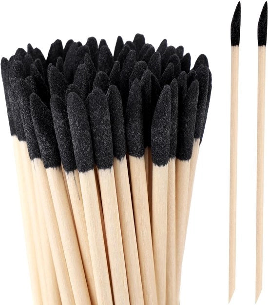 Set di pennelli per raschiare 50 pezzi - Dettaglio fine - Pennelli per raschiare con estremità arrotondate - 280 grani - Lavorazione del legno - Lunghezza 13,7 cm - Pennello per raschiare