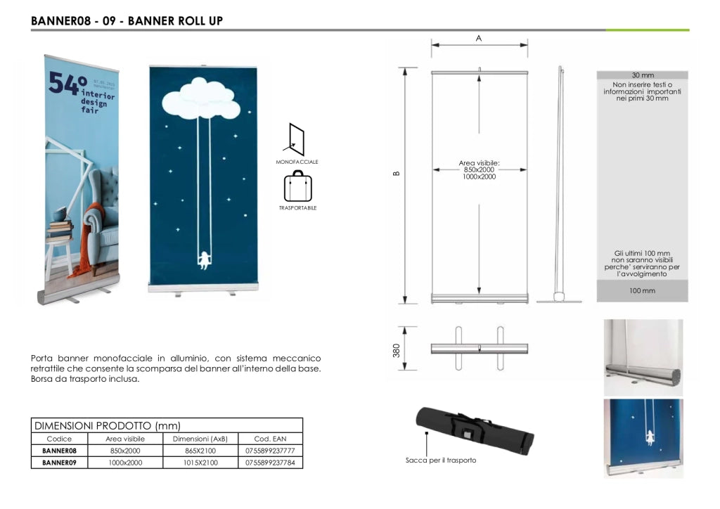 Roll Up 85 x 200 Eco