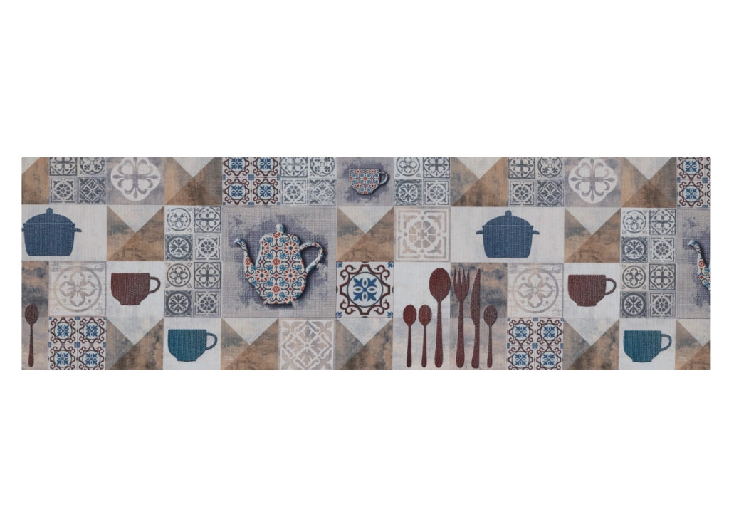 Tappeto Passatoia Cucina Antiscivolo Antimacchia Digitale Sprinty Kitchen - 52x230 - Kitchen
