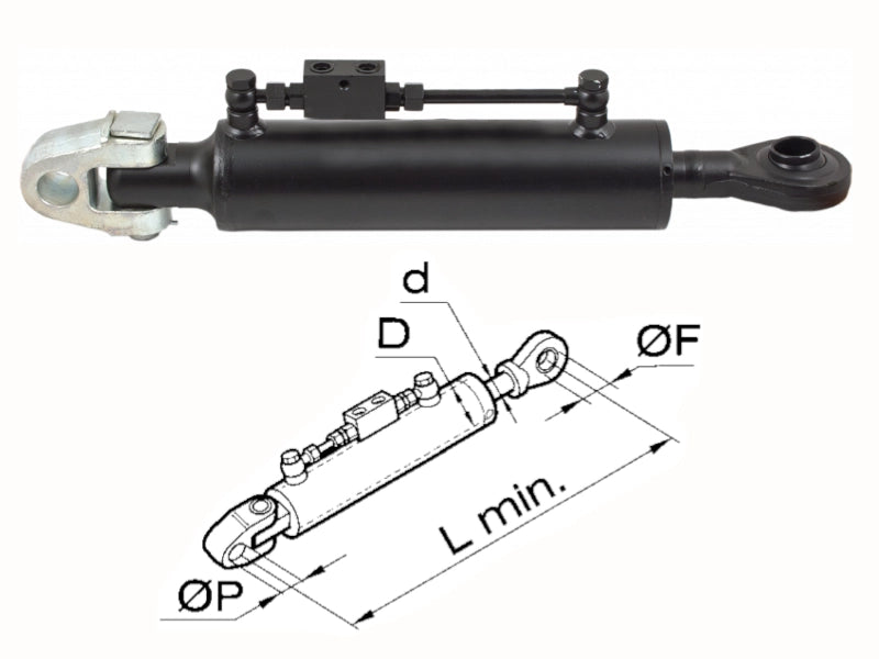 Braccio 3 punto idraulico Cermag per trattori JOHN DEERE lunghezza 545-740 mm - 50608