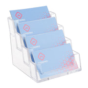 Espositore Porta biglietti da visita 4 tasche da banco