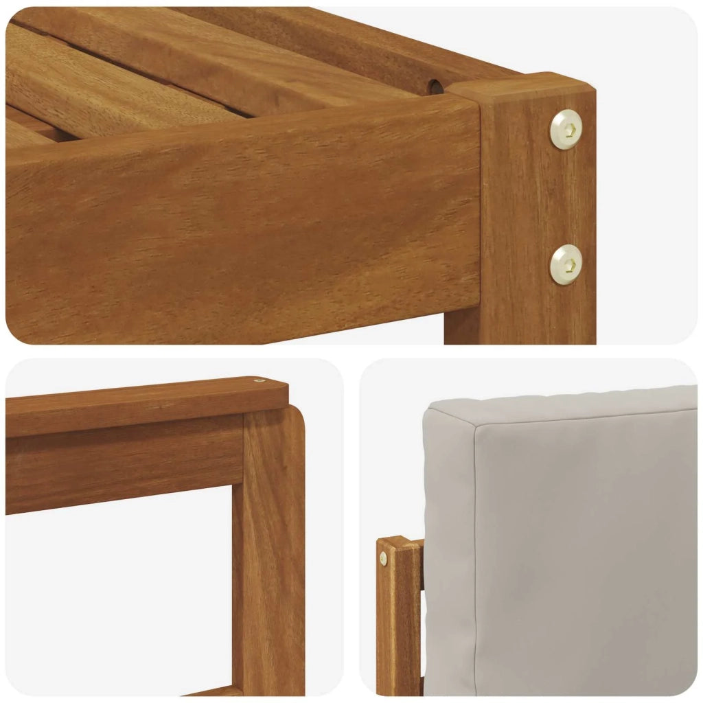 Set di divani da esterno 7 pcs Grigio Naturale e Chiaro 3366699
