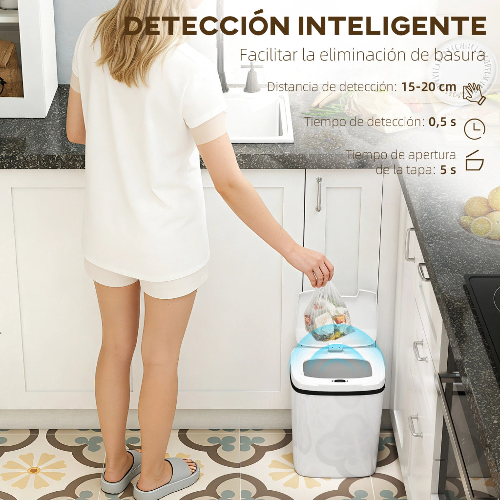 Cestino da Cucina Automatico 15 L ¨C Minimal ¨C Bianco