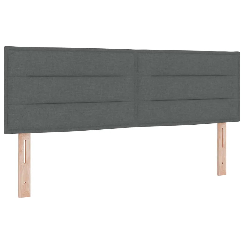 Letto a molle con cuscino Grigio scuro 160 x 200 cm Tessuto 3338854