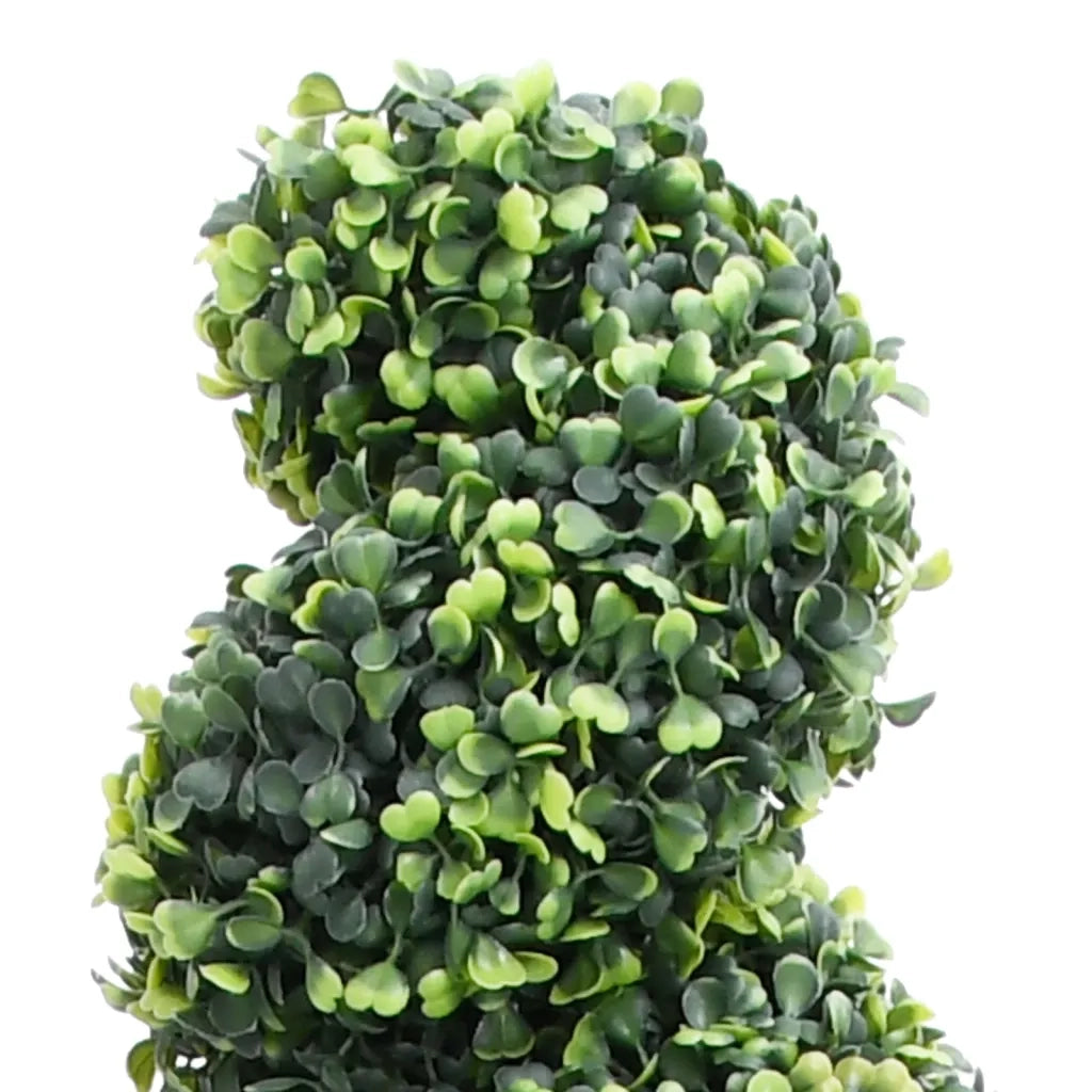 Pianta di Bosso Artificiale a Spirale con Vaso-Piante Decorative Verde 100 cm