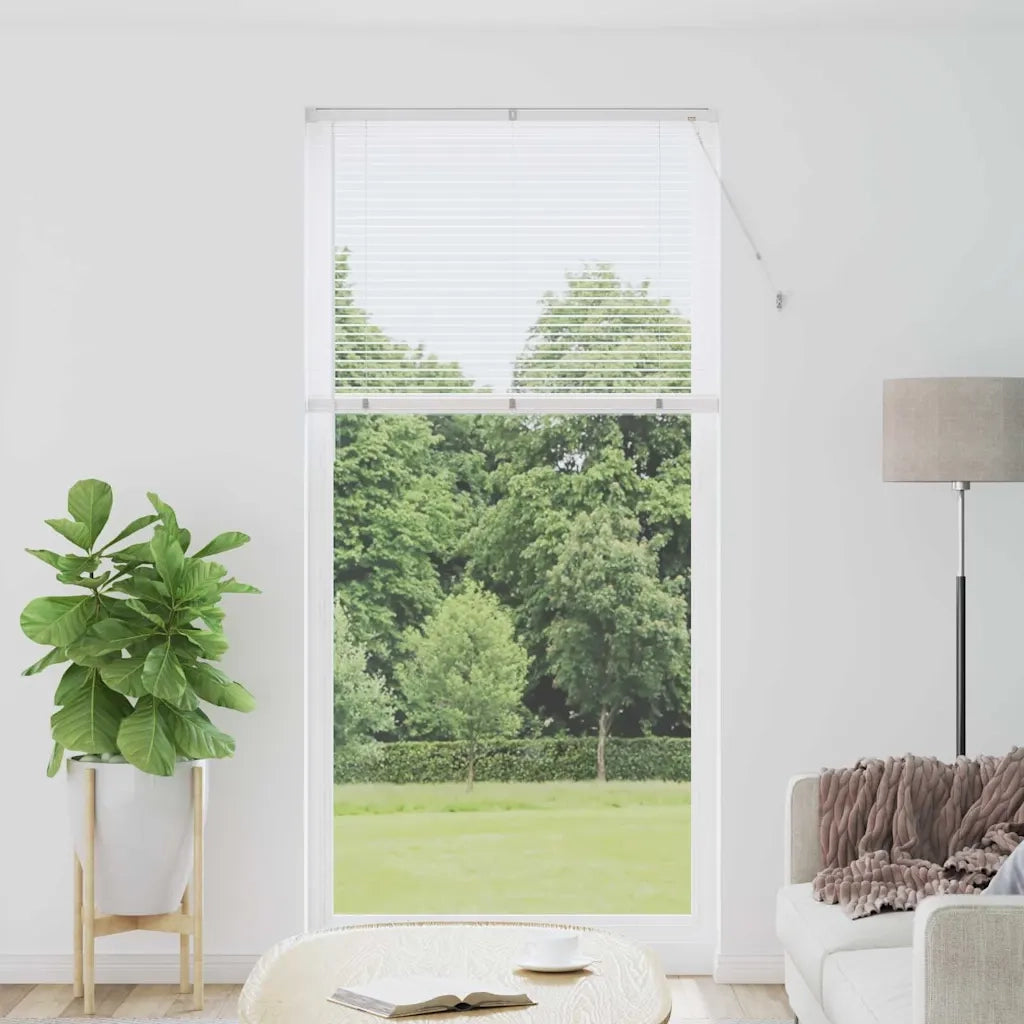 Tendaggi a Veneziana | Tenda a lamelle Bianco 220 x 100 cm Alluminio