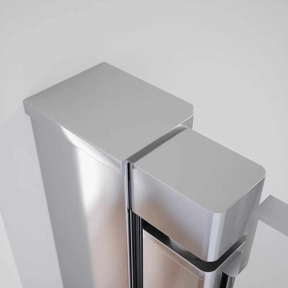 Porta doccia 100cm apertura a battente con profili cromati e vetro da 8mm trasparente h195 | Fiji
