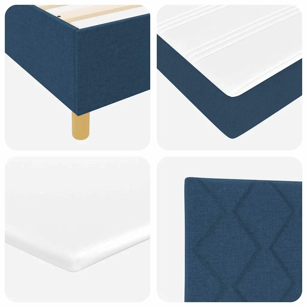 Letto a molle con materasso Blu 160 x 200 cm Tessuto 3339713