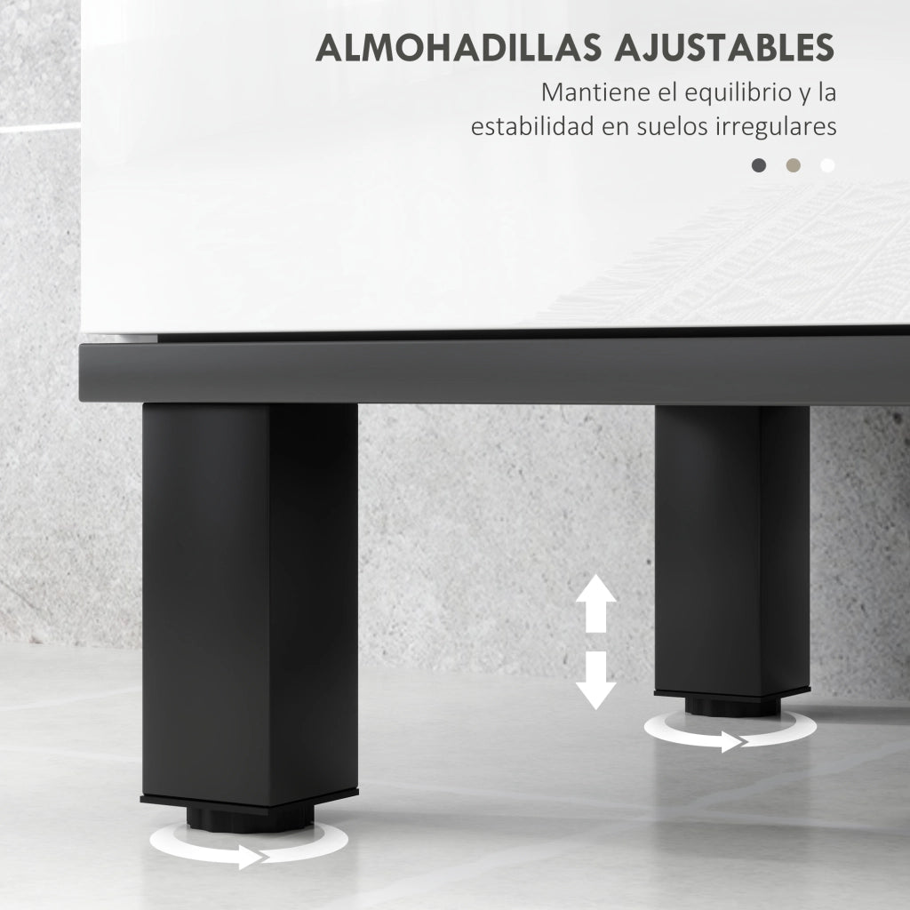 Mobiletto Sottolavabo con 2 Ante e Ripiani Regolabili ¨C Zephmum ¨C 80x34x60 Bianco