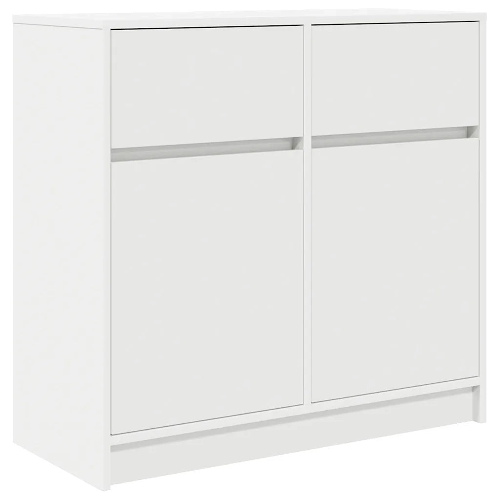 Credenza con Cassetto-Buffet-Armadio da cucina Bianco 80x34x76 cm in Legno Multistrato