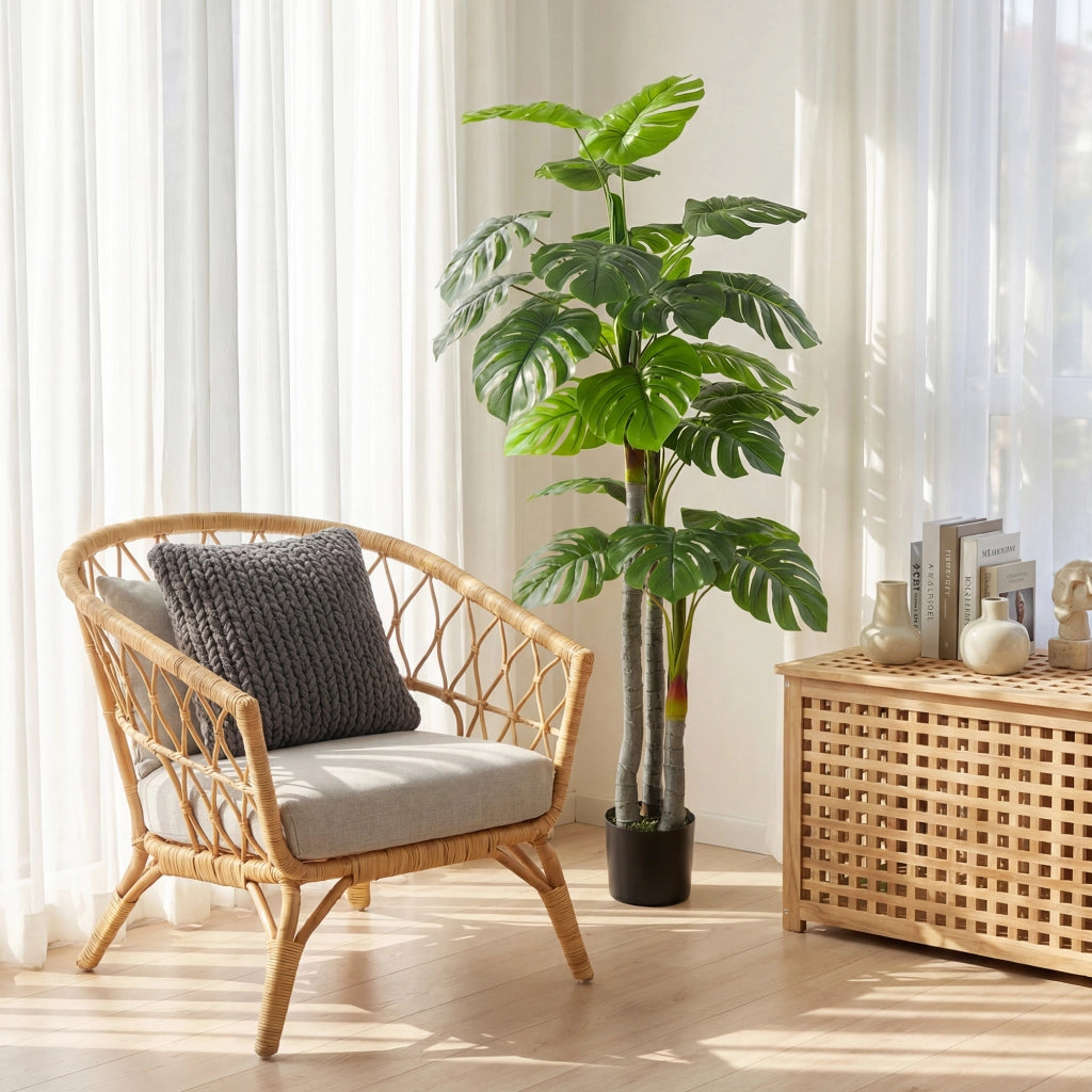 Pianta Artificiale Monstera ¨C Xylo ¨C H.1,5 m con Vaso
