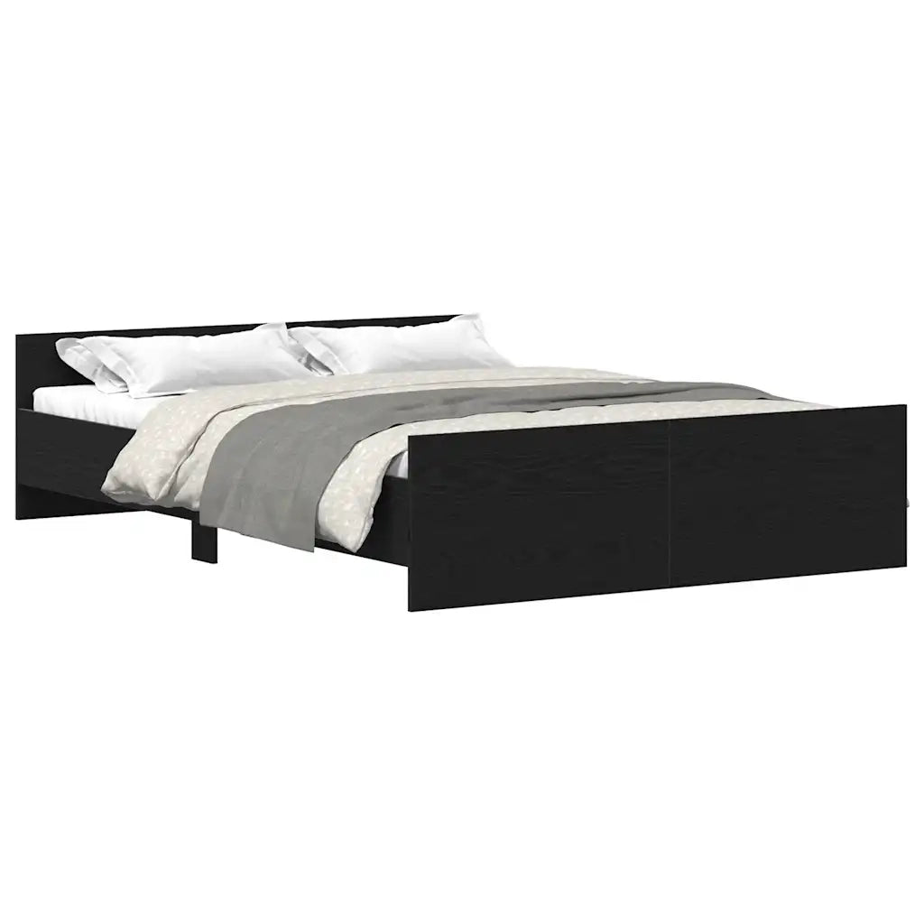 Giroletto senza Materasso Rovere Nero 140x200 cm Truciolato 3329319