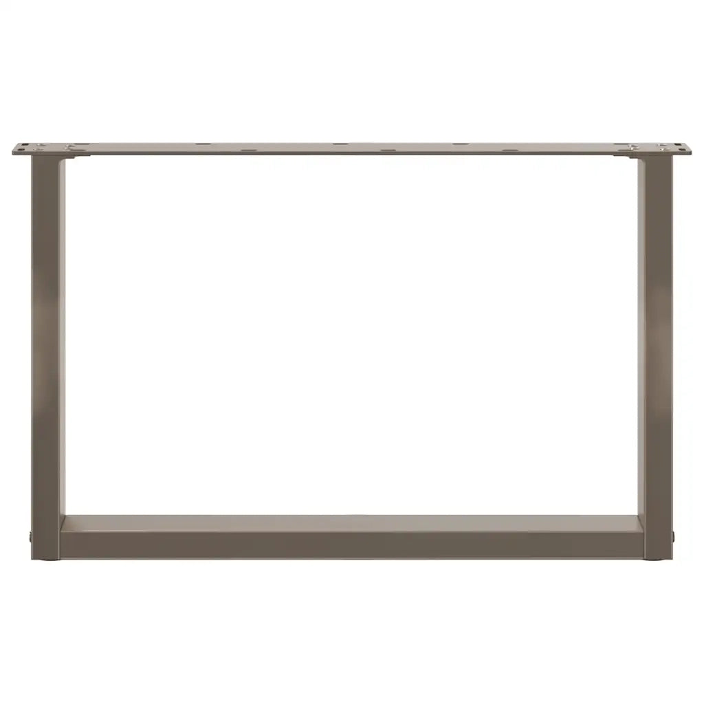 Gambe per Tavolino da Caff¨¨ a Forma di U 2 pz-Set di 2 Gamba per Tavolo Acciaio Naturale 60x(42-43) cm Acciaio 381654