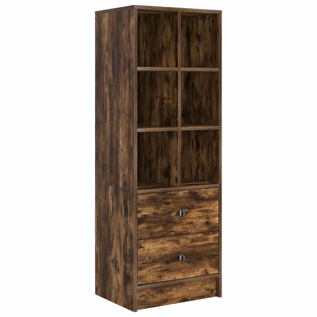 Scrivania con cassetto con lo scaffale 2 pcs Rovere fumé 3337365