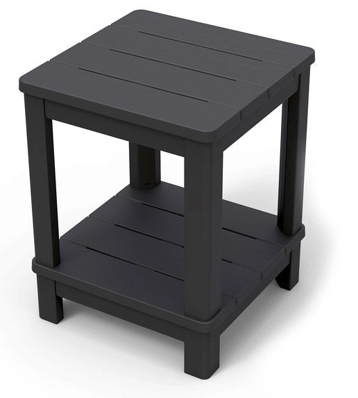 Tavolino da Giardino 40,5x40,5x52 cm in Resina Keter Deluxe Side Antracite