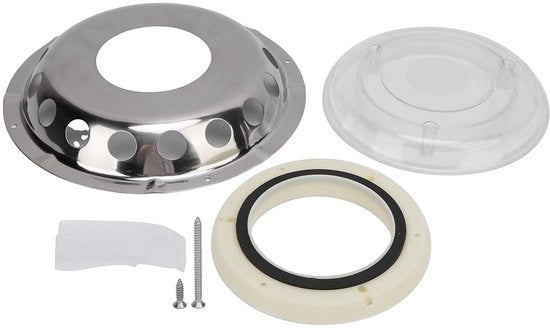 Ventilatore di Scarico Ronde - Acciaio Inossidabile - Diametro 23 cm - 3 x Scarico - Resistente alle Intemperie - Adatto per Barche/Camper