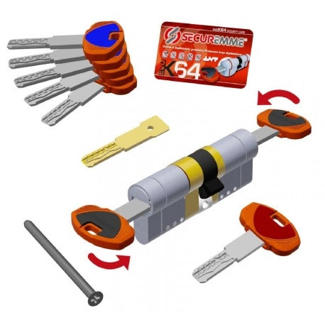 CILINDRI SECUREMME EVO K64 FRIZIONATI mm 41 - 56