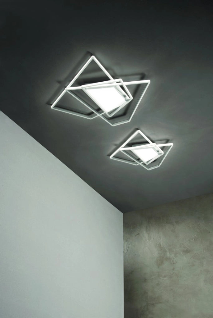 PLAFONIERA GALAXY MEDIA SILVER 4000k 3650lm 90w DIMMERABILE L.63CM