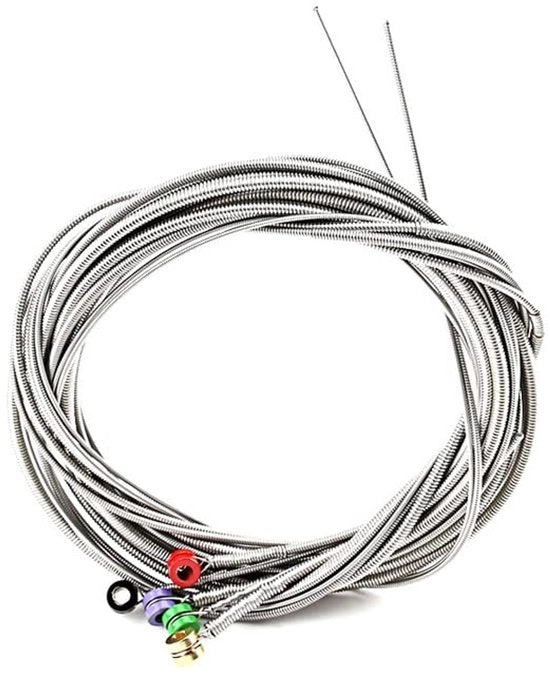 5-snarige gitaarsnaren in acciaio inossidabile - durature e robuste - estremità a palline colorate - parti di ricambio per basso elettrico