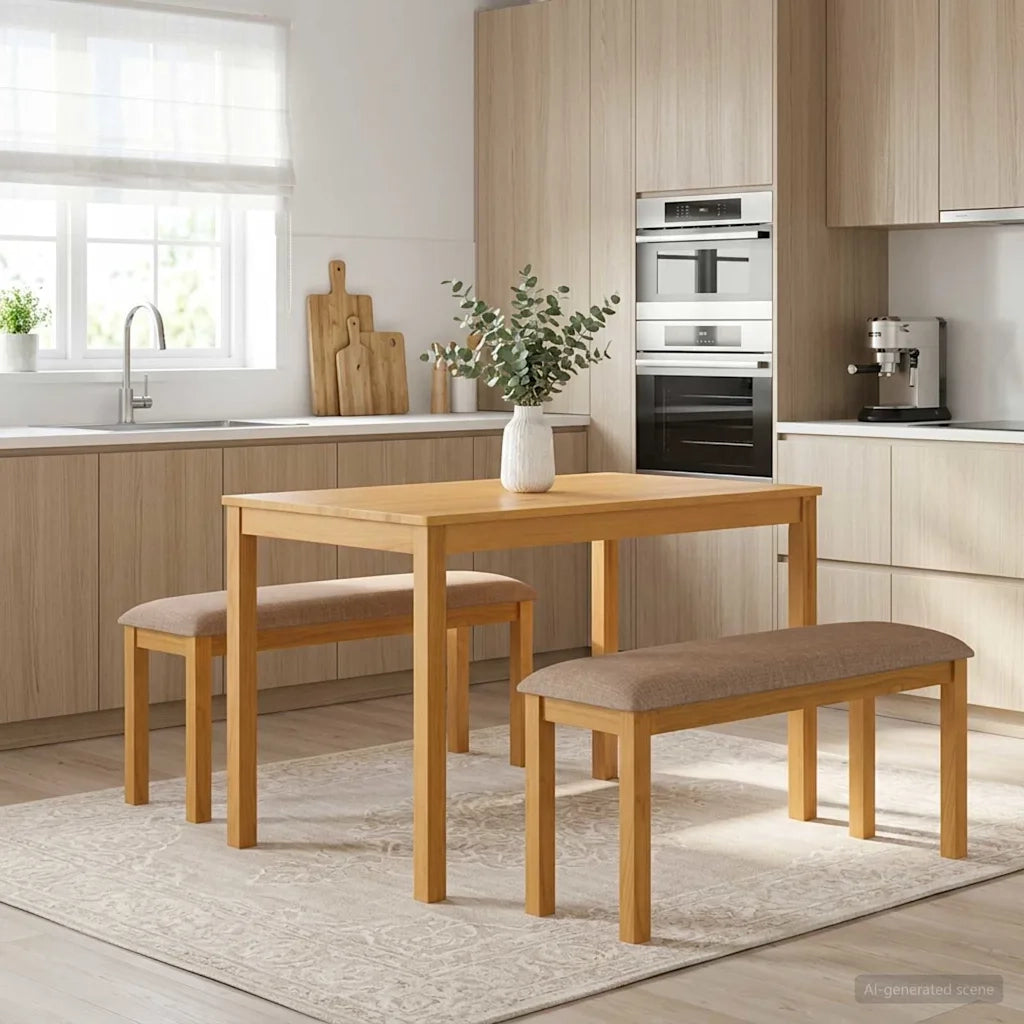 Set da pranzo 3 pz Grigio Legno di Quercia Massello 3430272