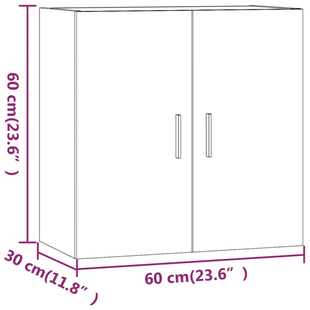 Mobiletto a muro dal design scandinavo con vano contenitore 60 x 30 x 60 cm in legno composito bianco 02_0048049