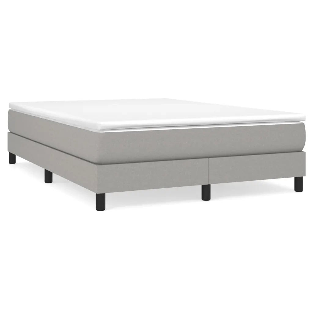 Giroletto a Molle con Materasso Grigio Chiaro 140x200cm Tessuto 3144077