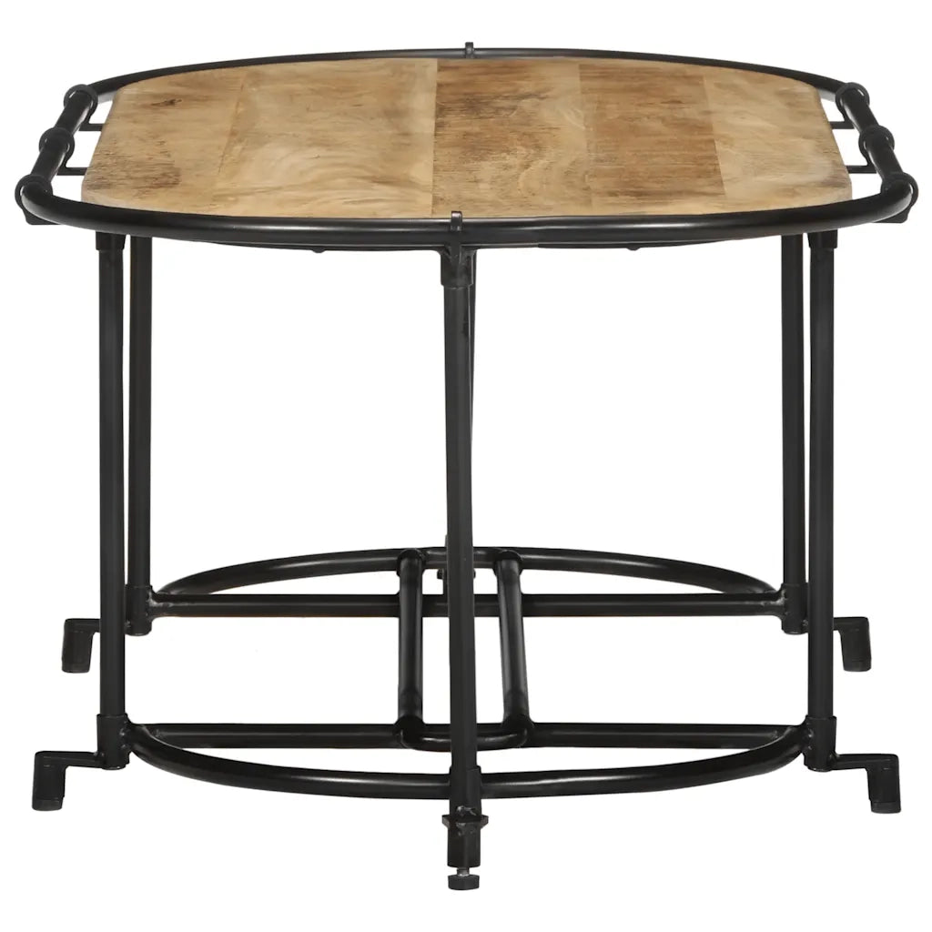 Tavolino da Salotto 110x55x40 cm Legno Massello di Mango Grezzo 4013497