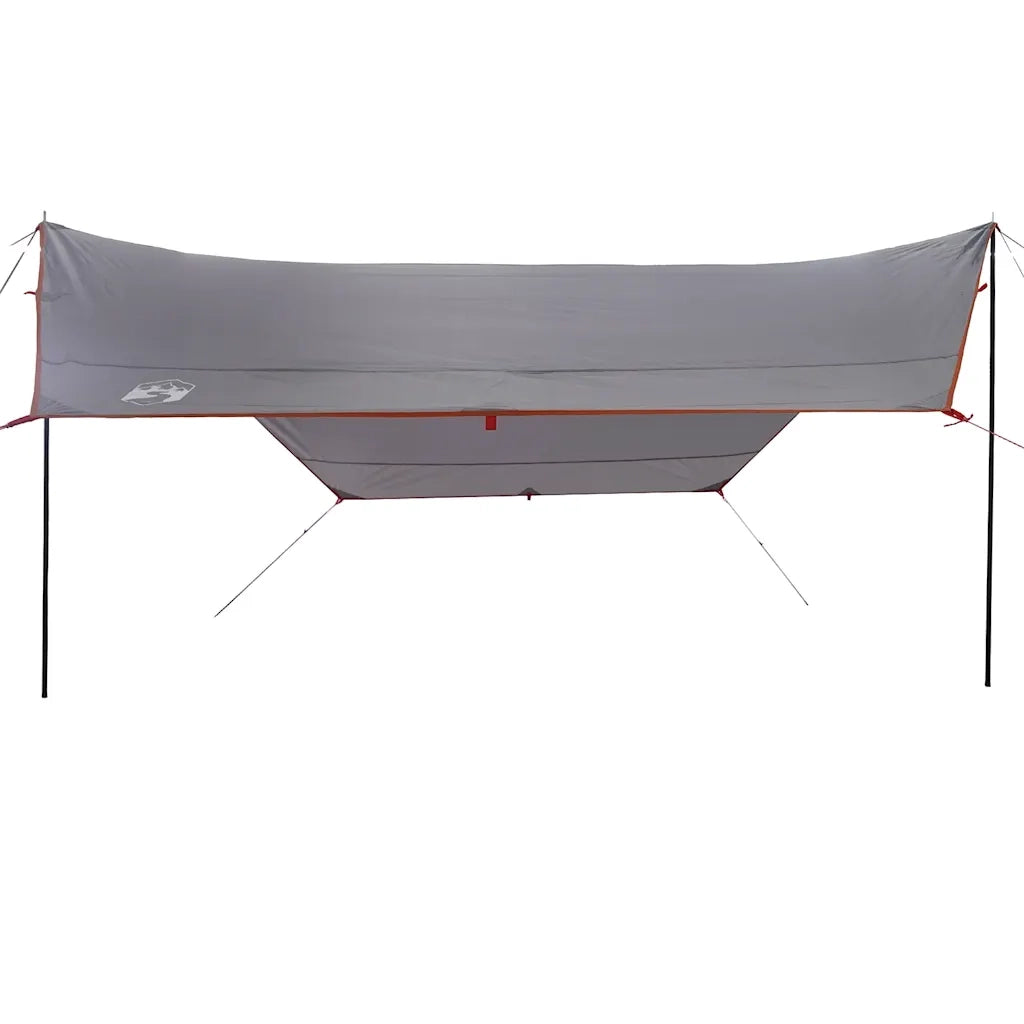 Telone da campeggio | Tenda da campo Grigio e Arancione 430x380x210 cm Impermeabile