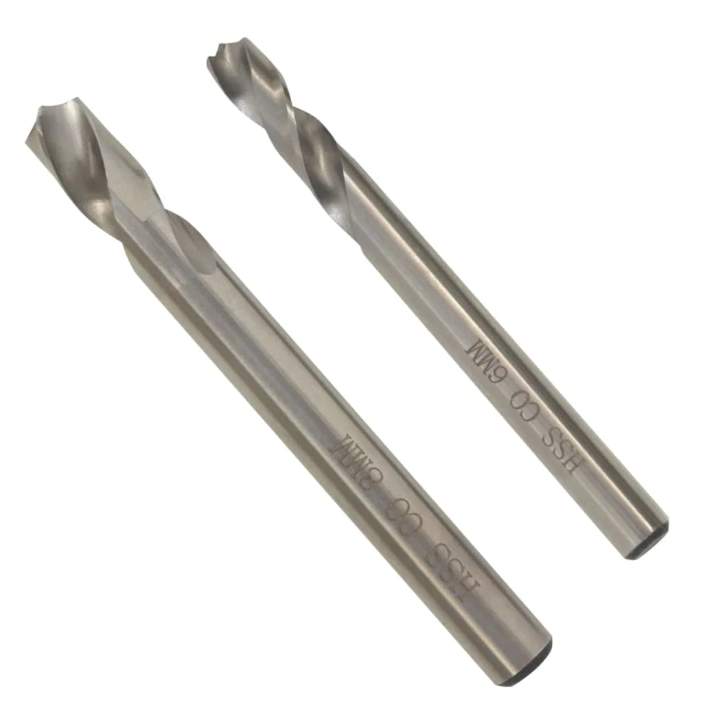 Set di 2 punte per saldatura a punti in acciaio rapido 6 mm x 8 mm per la foratura del metallo 02_0004163