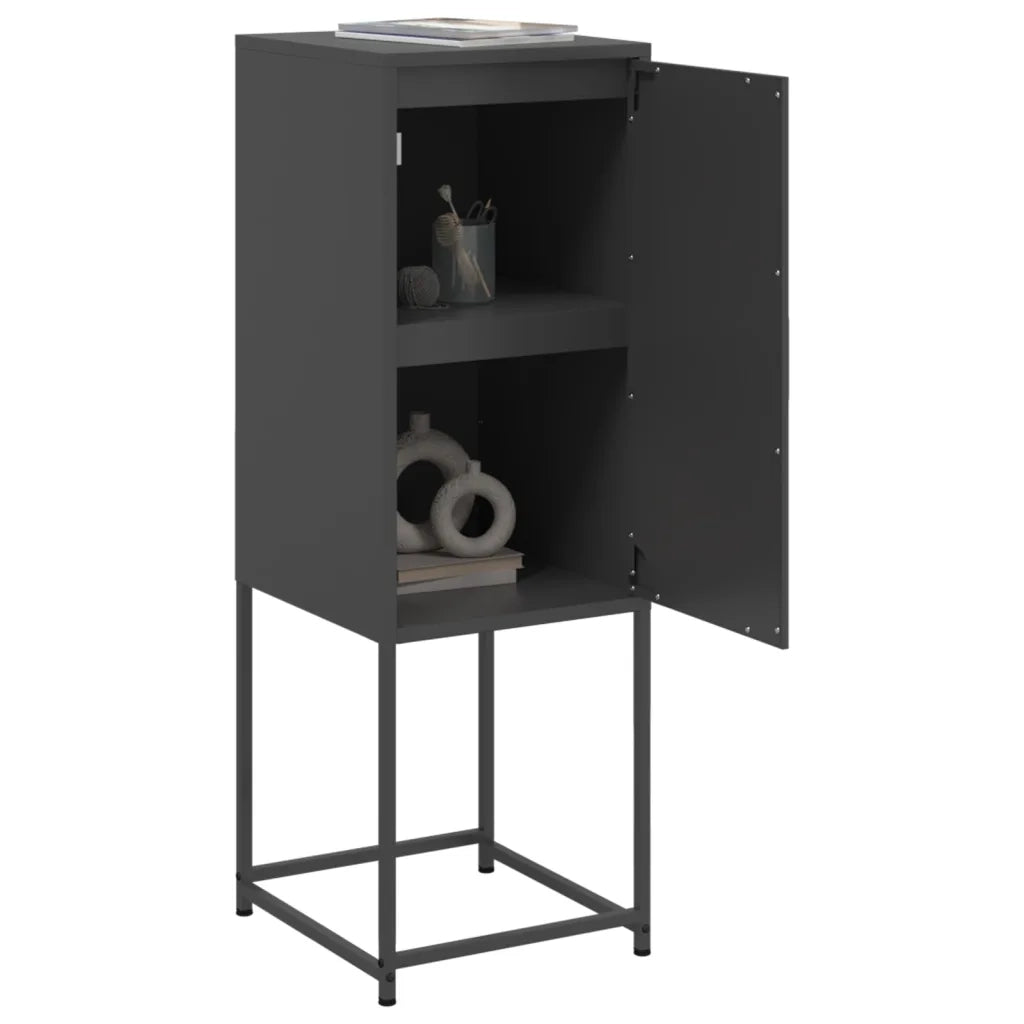 Credenza | Madia | Buffet da pranzo | Armadio da pranzo Nera 36x39x107 cm in Acciaio