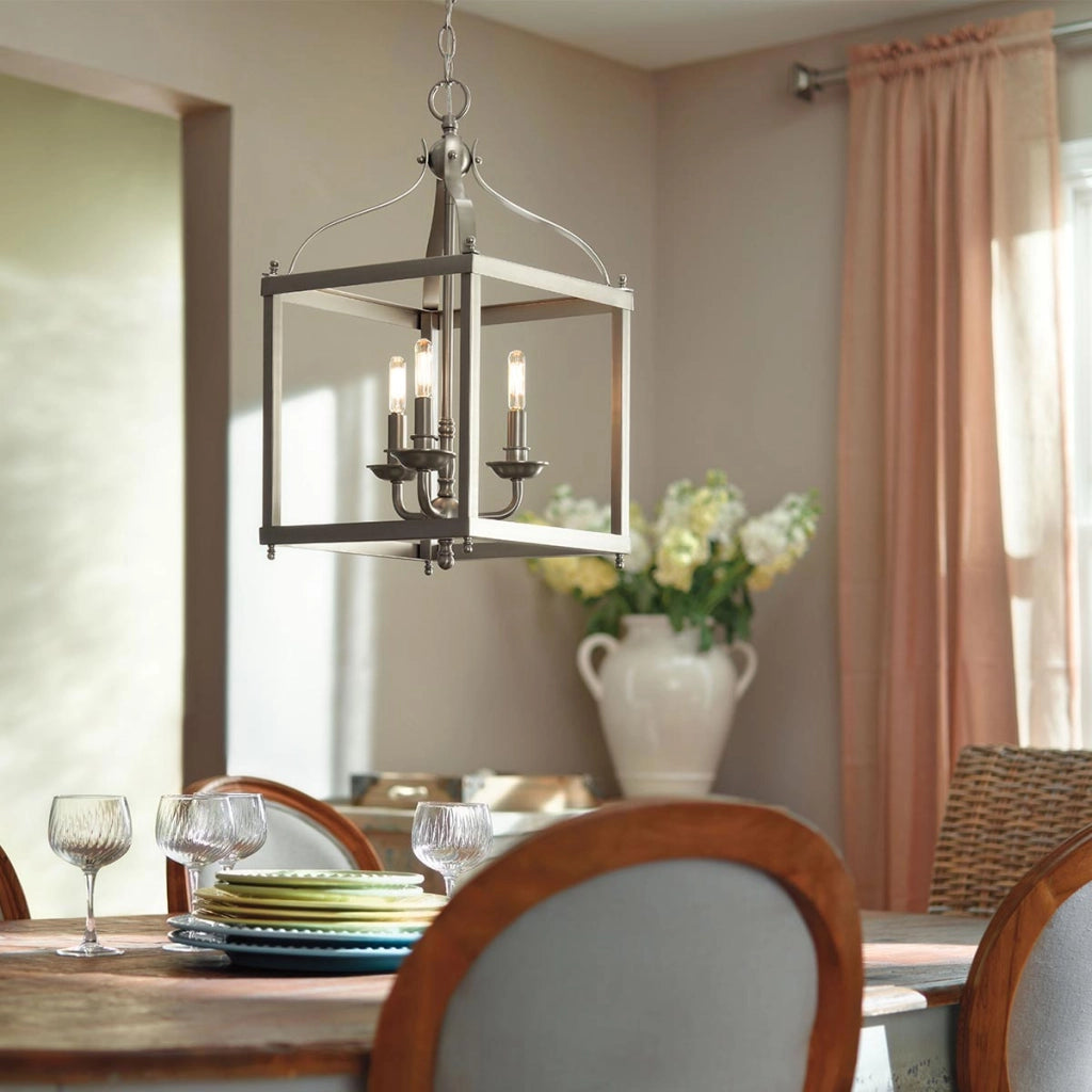 Lampada a sospensione Larkin nichel spazzolato 3xE14 Kichler