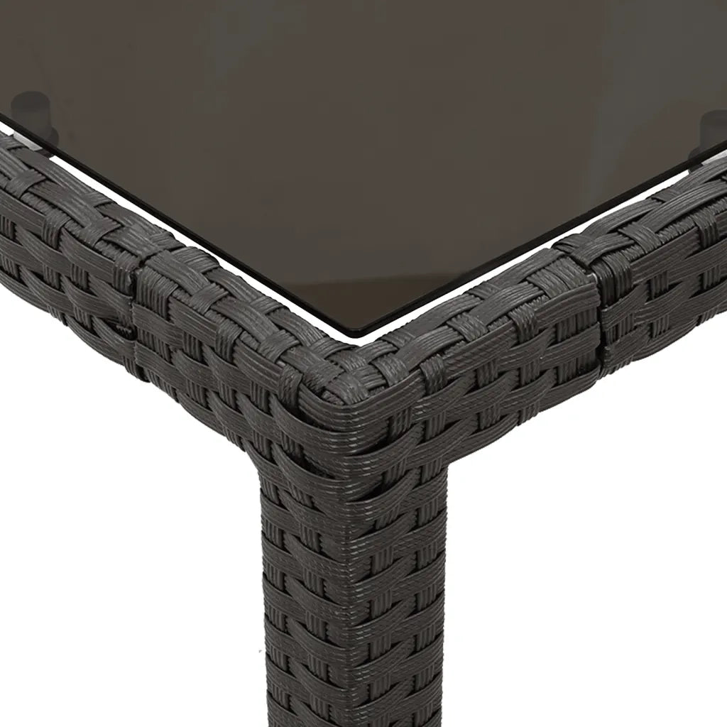 Set da Pranzo da Giardino 7 pz Nero con Cuscini in Polyrattan 3211846