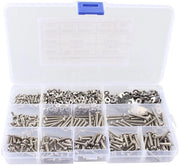 Set di viti M3 - 765 pezzi - Acciaio inossidabile - Contenitore di archiviazione - Viti per macchina - Resistente alla corrosione
