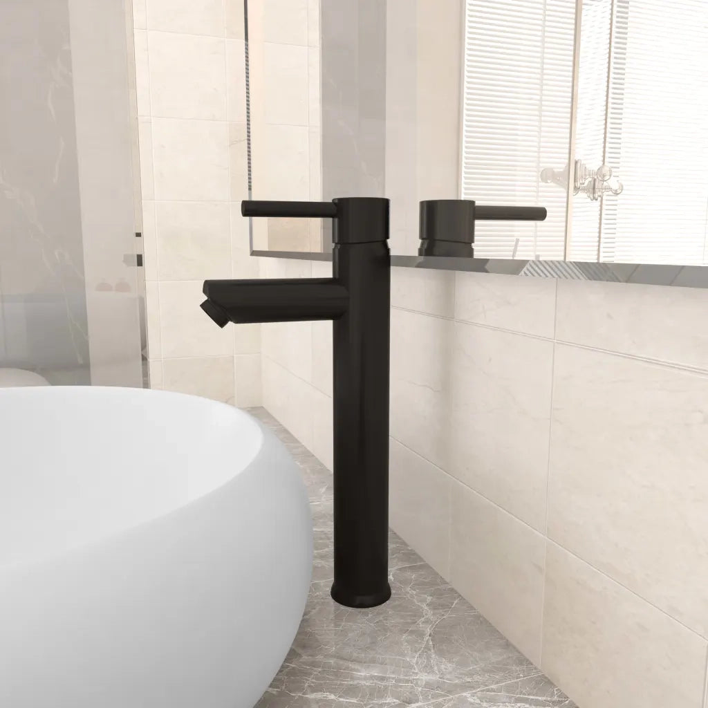 Rubinetto Miscelatore da Bagno Nero 12x30 cm 149088