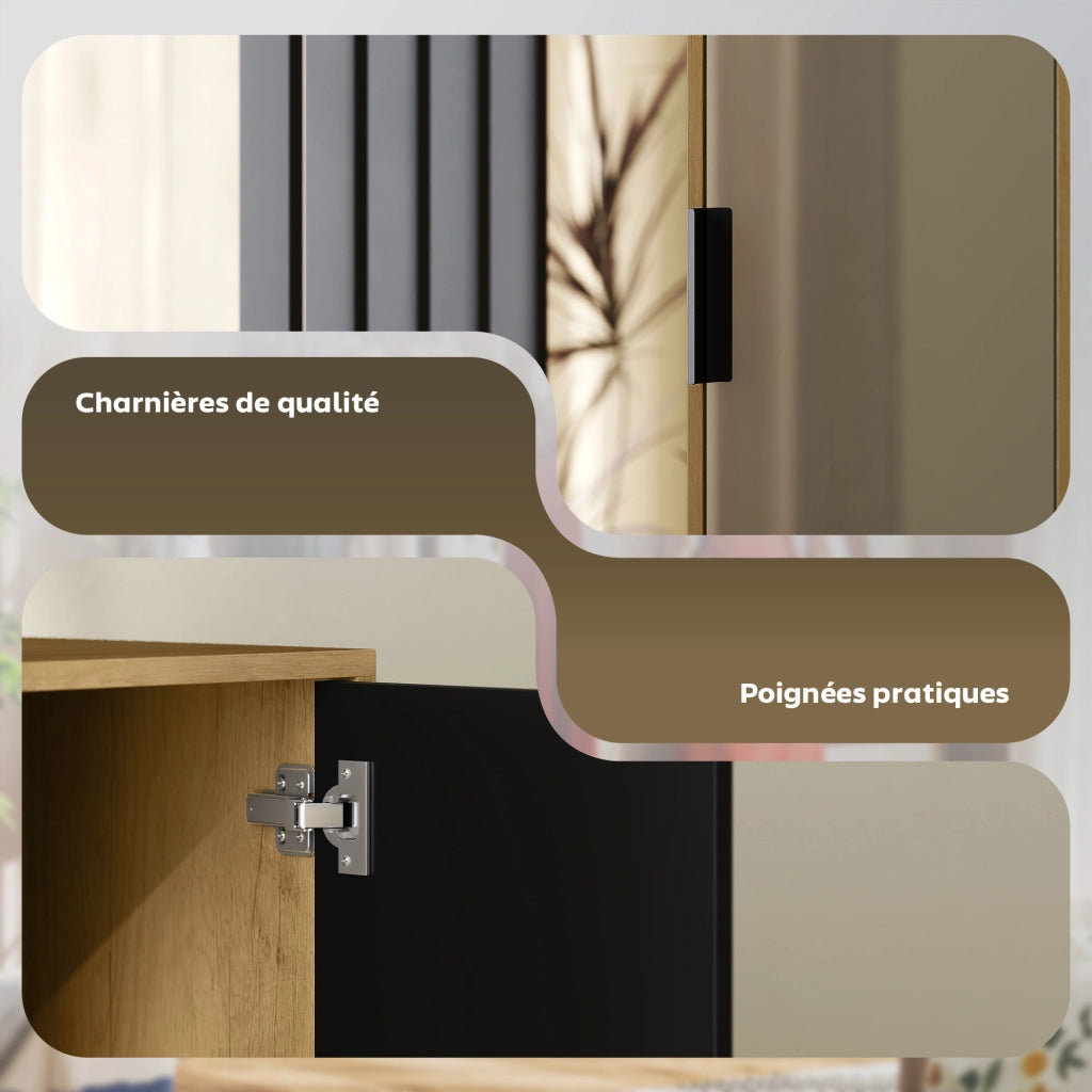 Armadio con specchio e appendiabiti ¨C Minimal ¨C 80x30x170 cm