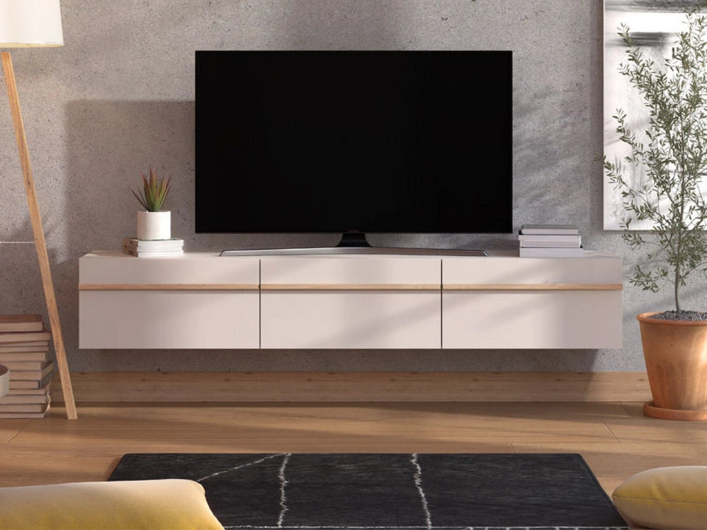 Paitone, Mobile Porta tv un Ripiano, 192x41.5x32h cm Beige
