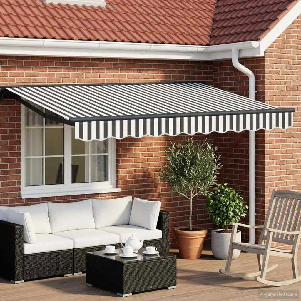 Cornice per Tenda Manuale con LED 3,5 x 2,5 m 3420826