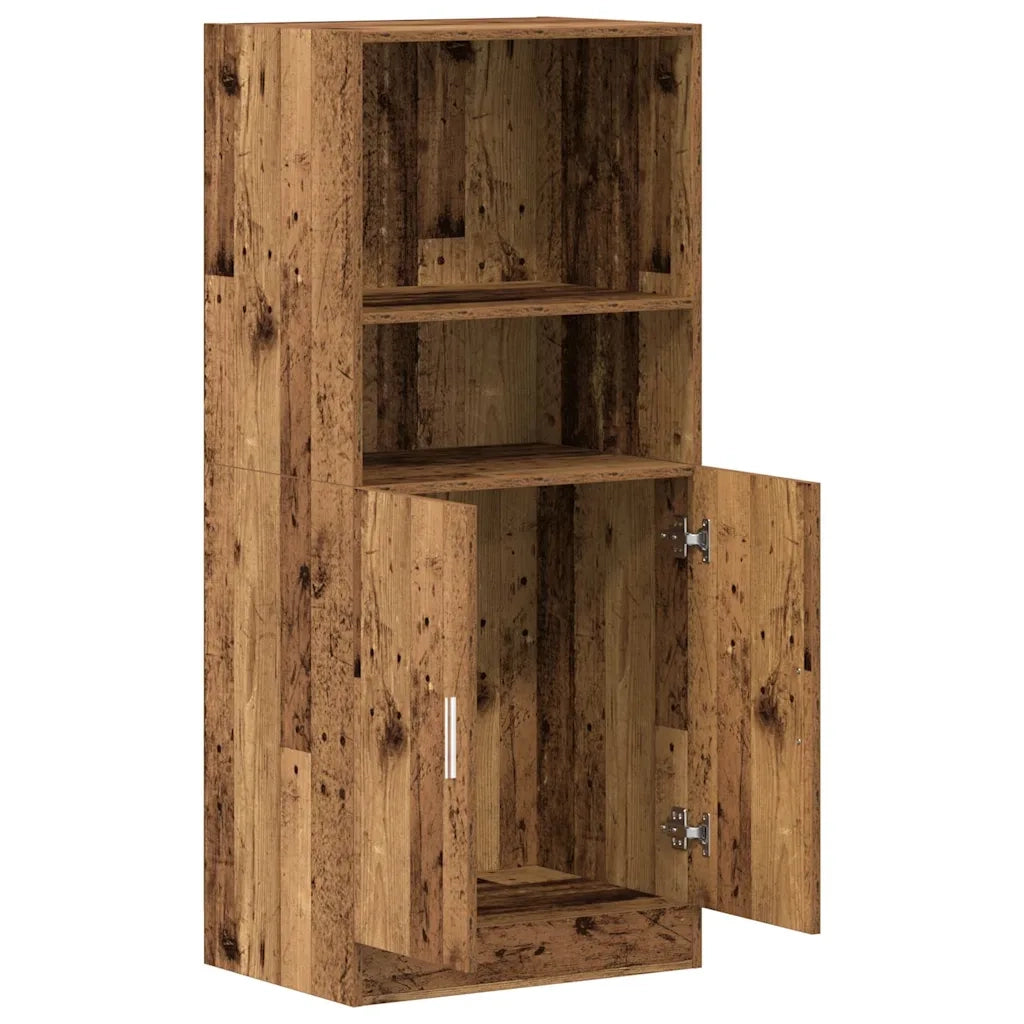 Pensile da cucina | Armadietto Cucina Legno Antico 57x41,5x131,5 cm in Truciolato