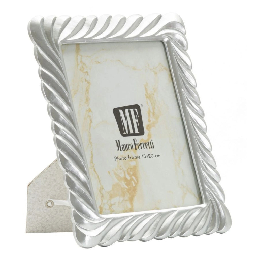 Cornice portafoto Carvy in resina argento 15x20