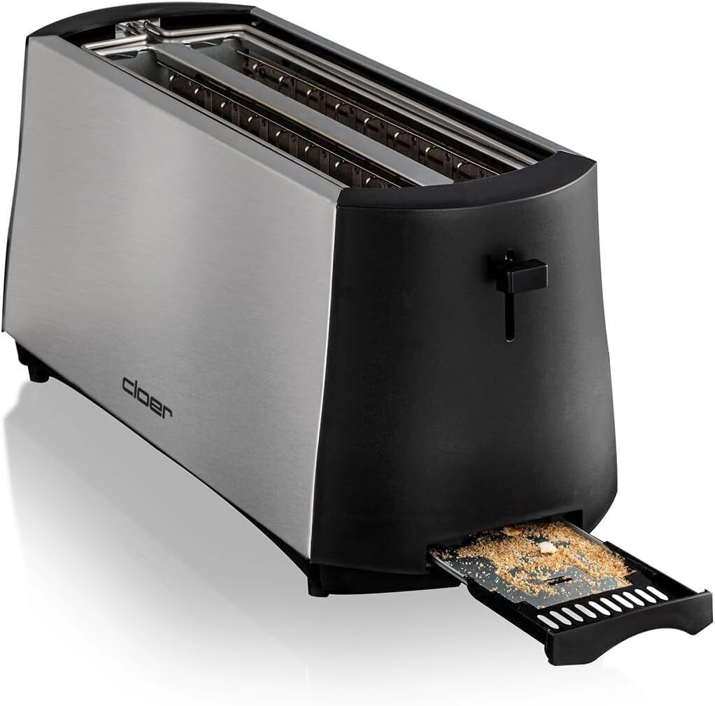 Cloer 3719 tostapane 4 fetta/e 1380 W Nero, Acciaio inossidabile