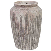Vaso in resina marrone anticato, 25x25x36 cm
