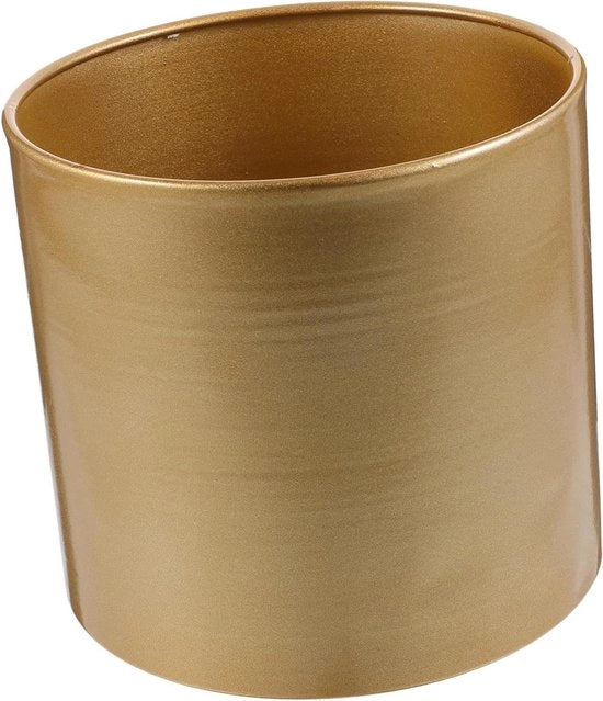 Vaso di Fiori Decorativo in Metallo d'Oro