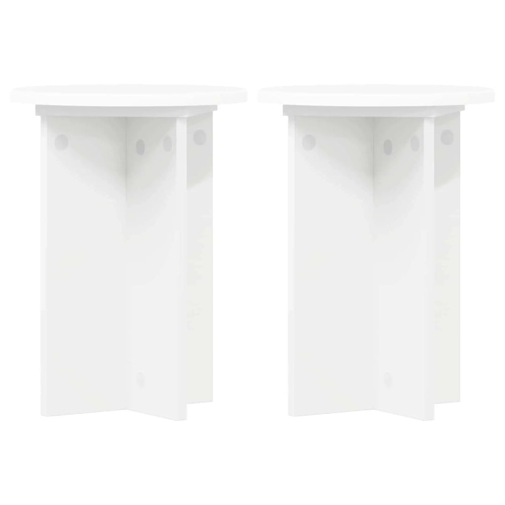 Supporto per piante 2 pcs Bianco Ø29,5 x 40 cm 899735