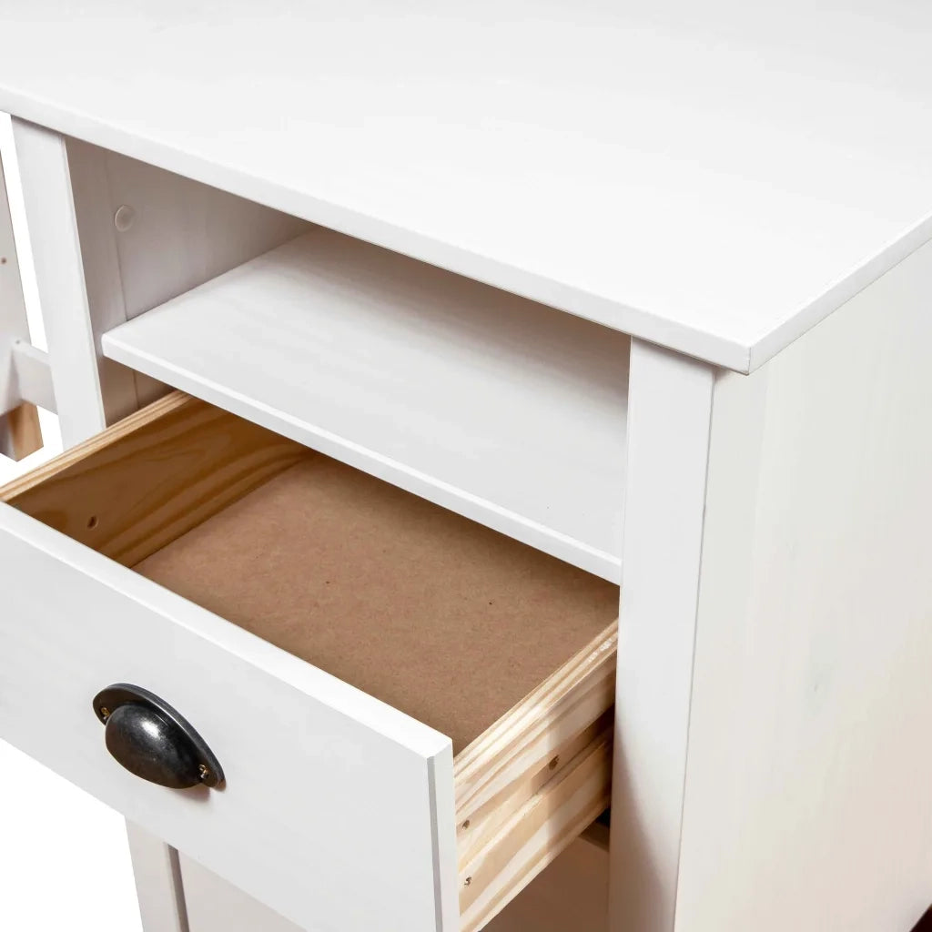 Scrivania | Tavolo da Ufficio Hill 3 Cassetti 120x50x74 cm Massello di Pino