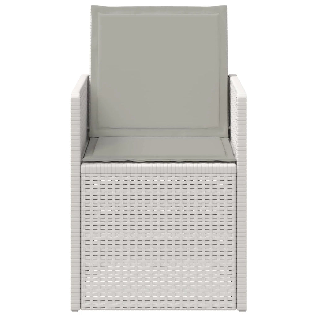 Sedie da pranzo da giardino 2 pcs Bianco e Grigio Chiaro PP 8000005